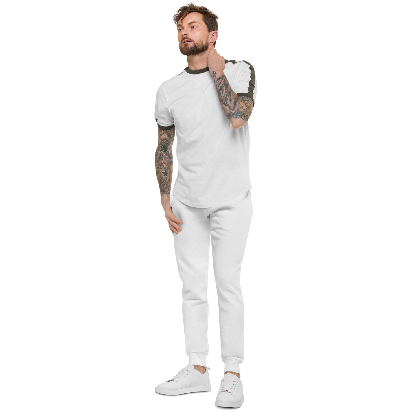 Men's White fleece sweatpants